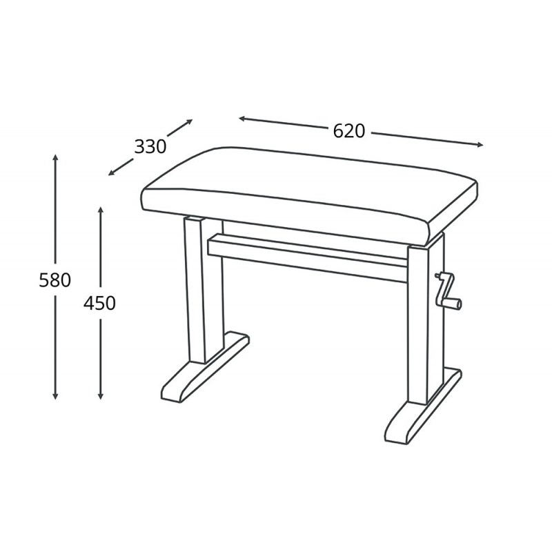 Banquettes hydrauliques pour piano et banquettes à manivelle