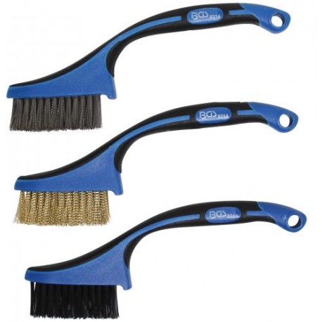 Lot de mini brosses en nylon, laiton et acier