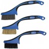 Lot de mini brosses en nylon, laiton et acier