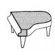 Housse pour piano à queue mat D skaï (différentes tailles au choix)