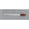 Lanières blanches, 90mm, patte rouge pointue
