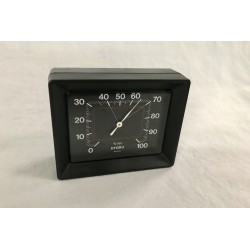 Hygromètre noir rectangulaire