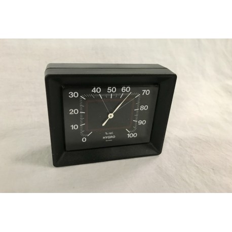 Hygromètre noir rectangulaire
