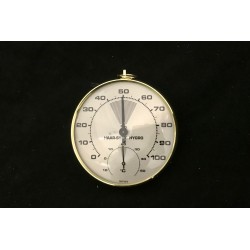 Hygromètre et thermomètre rond en laiton