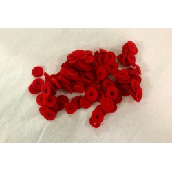 Mouches en feutre rouge pour chevilles