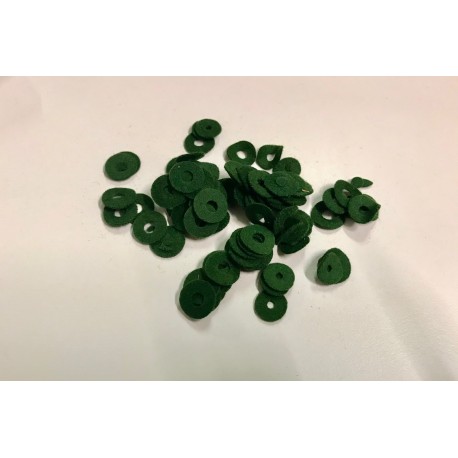 Mouches en feutre vert pour chevilles