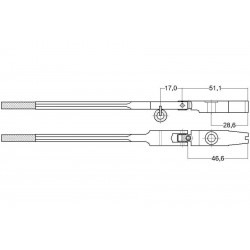 Manche Q. 10mm rouleaux réduit érable