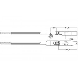 Manche Q Blüthner/Grotrian 10mm rouleaux hêtre