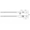 Manche Q S&S type Hamburg 10mm rouleaux réduit hêtre