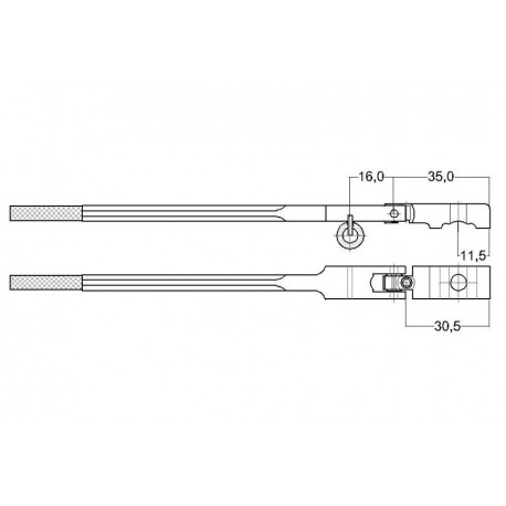 Manche Q S&S type New York 9mm rouleaux réduit hêtre