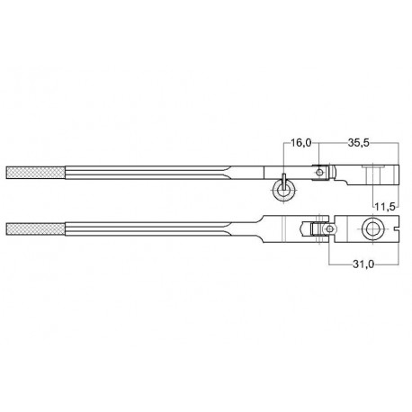 Manche Q type Förster ancien 10mm rouleaux hêtre