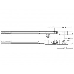 Manche Q Baldwin ancien 10mm rouleaux réduit hêtre