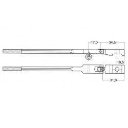 Manche Q Mason & Hamlin 10mm rouleaux hêtre
