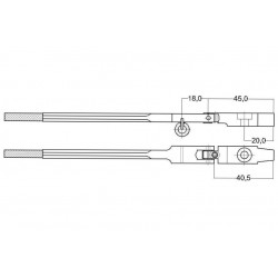 Manche Q Mason & Hamlin 10mm rouleaux réduit hêtre