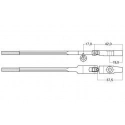 Manche Q Chickering 10mm rouleaux hêtre