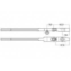Manche Q Knabe/Chickering 10mm rouleaux hêtre