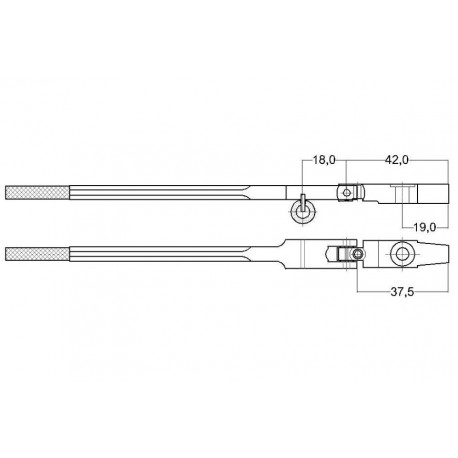 Manche Q Knabe/Chickering 10mm rouleaux hêtre