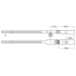 Manche Q Boston 10mm rouleaux réduit hêtre