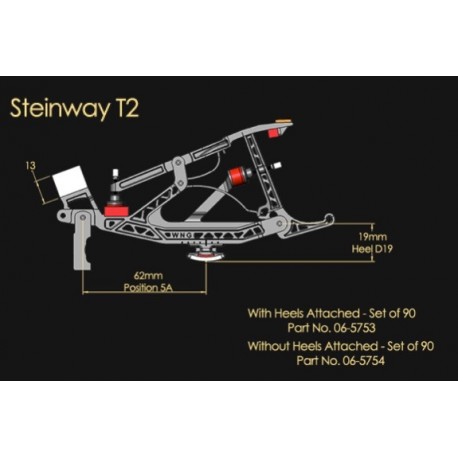 Chevalet pour piano à queue Steinway, talon collé