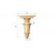 Pied rond Bechstein + bloc