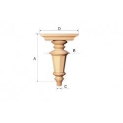 Pied rond Bechstein + bloc
