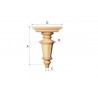 Pied rond Bechstein + bloc
