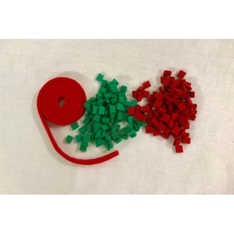 Feutre de coussin rouge
