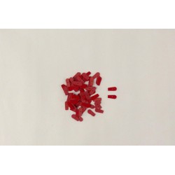 Embouts de lanières ronds rouges