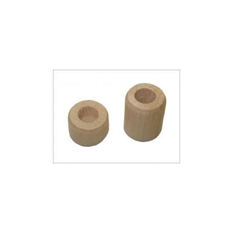 Tourillons en bois pour cadre en fonte, percés 6,35 mm Ø (différentes dimensions au choix)