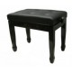 Banquette noire satiné avec dessus en skaï noir