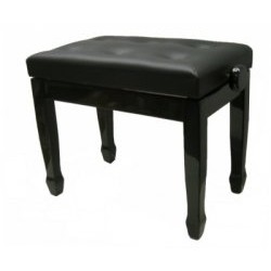 Banquette noire satiné avec dessus en skaï noir