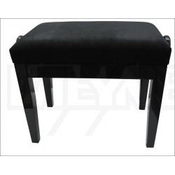 Banquette noire brillant avec dessus en velour noir