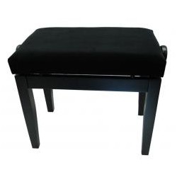 Banquette noire satiné avec dessus en velour noir