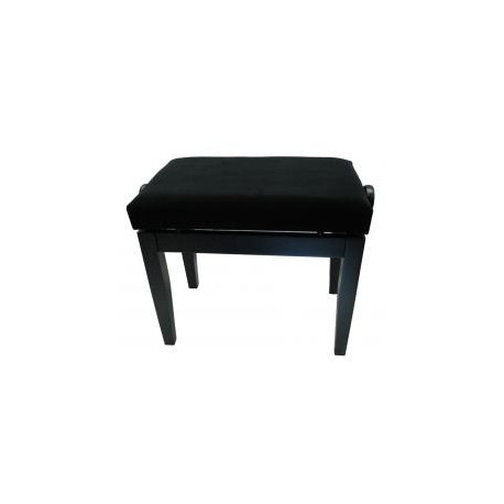 Banquette noire satiné avec dessus en velour noir